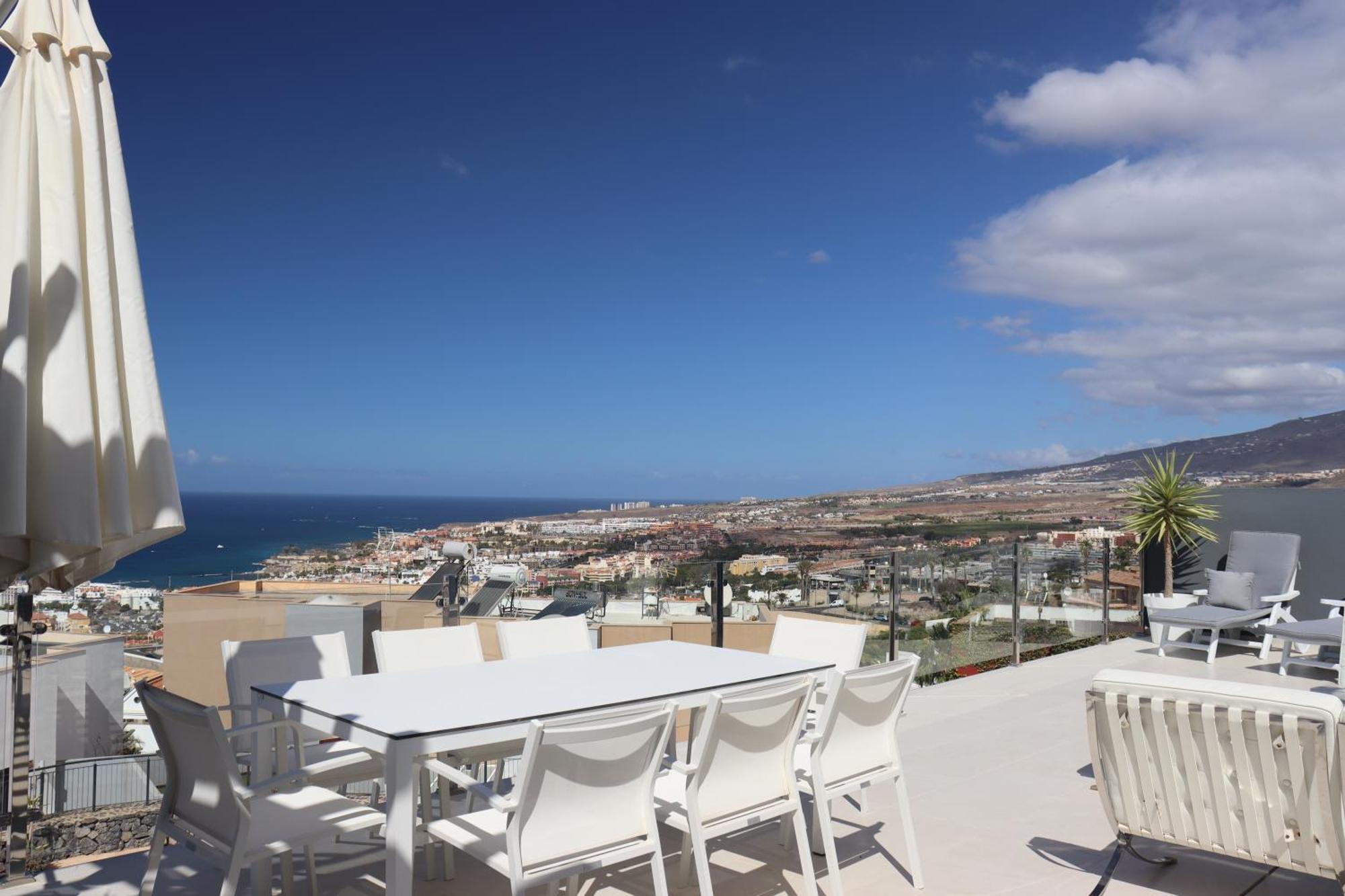 Azure Sky Villa - Panoramic Ocean View, Luxury, San Eugenio Costa Adeje  Exterior photo